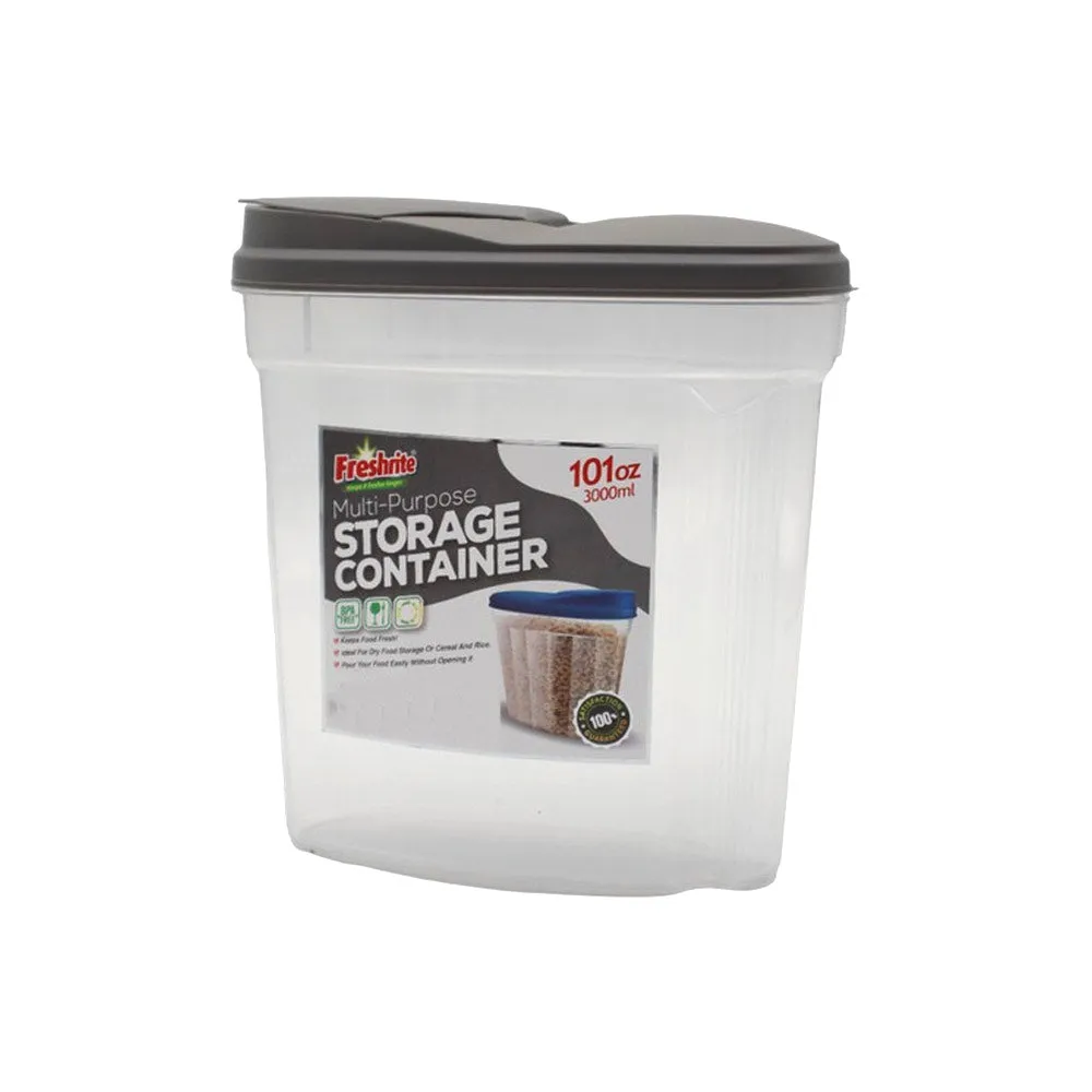 1 Cereal Container Dry Food Storage BPA-Free Plastic Pantry Rice Pasta Nut 101oz