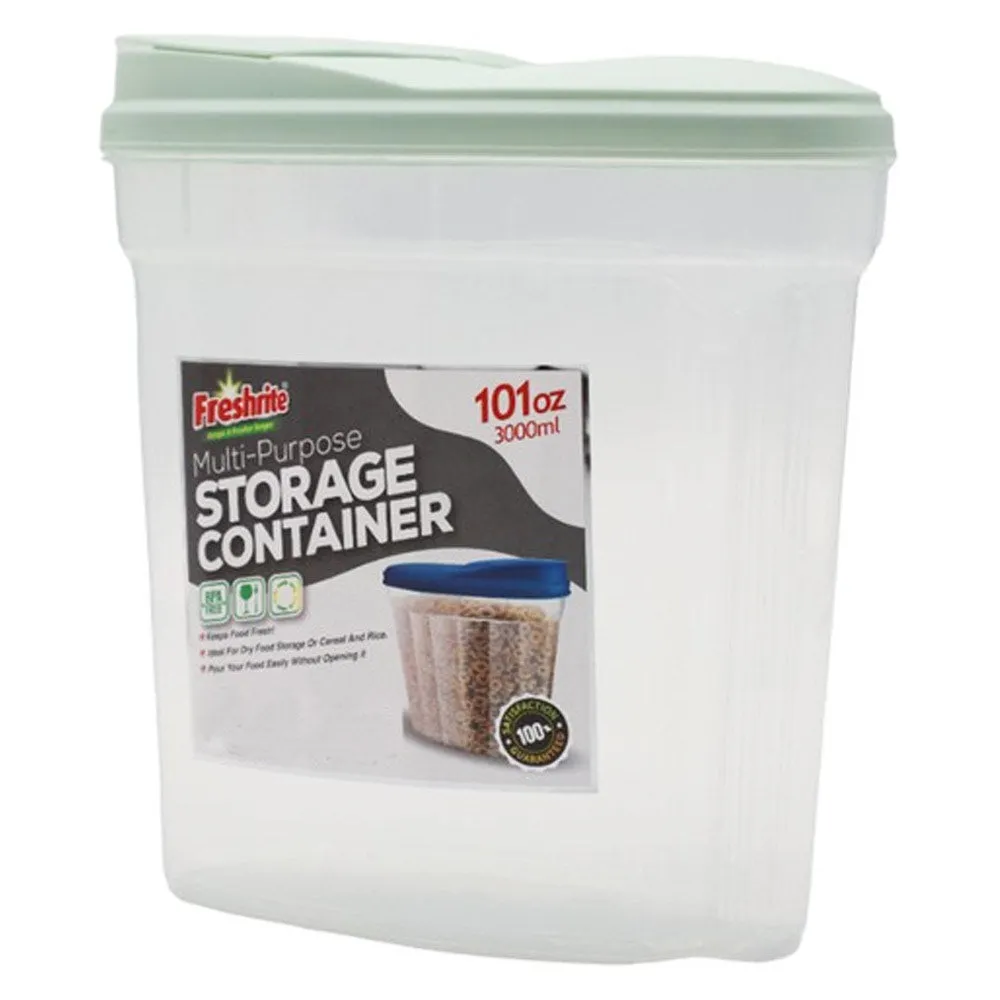 1 Cereal Container Dry Food Storage BPA-Free Plastic Pantry Rice Pasta Nut 101oz