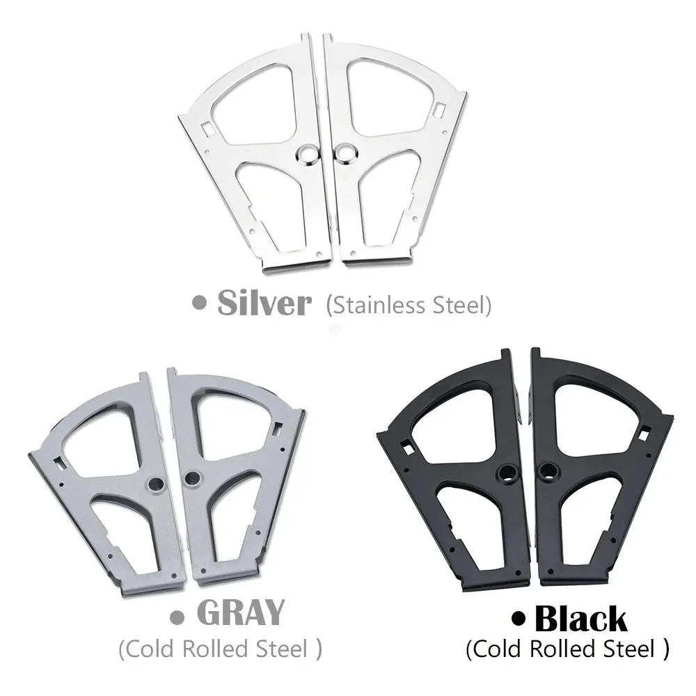 2 Piece Foldable Furniture Hinges for Shoes Drawer Cabinet Stainless Steel