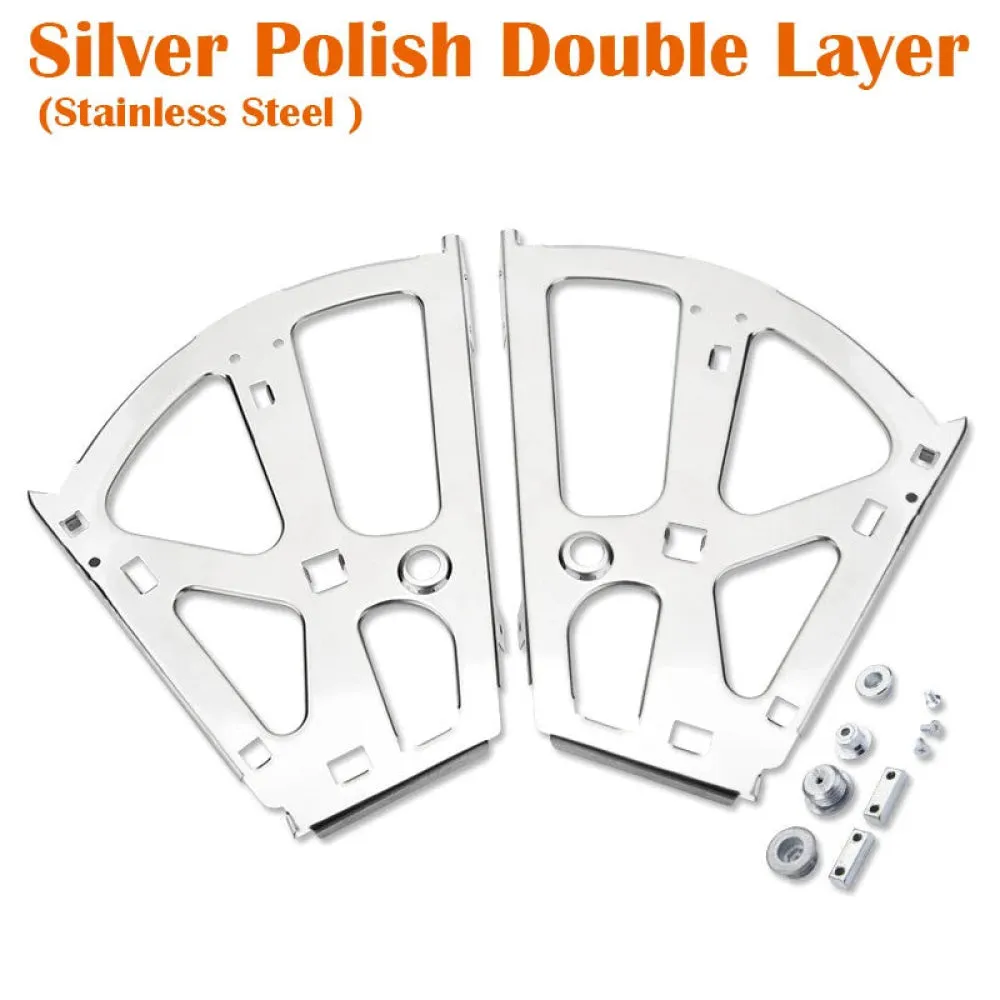 2 Piece Foldable Furniture Hinges for Shoes Drawer Cabinet Stainless Steel