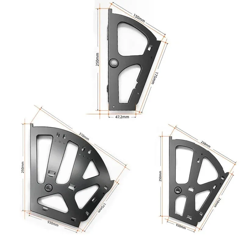 2 Piece Foldable Furniture Hinges for Shoes Drawer Cabinet Stainless Steel