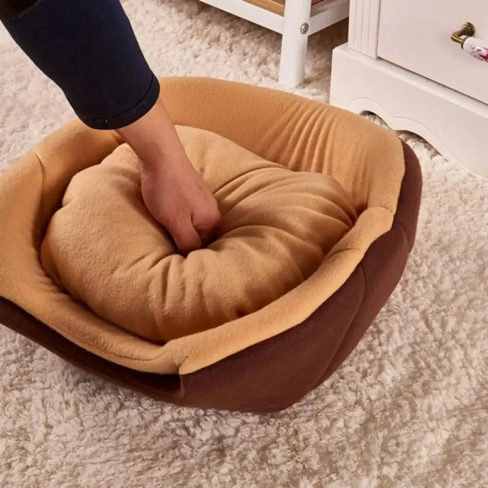 3 Colors Washable Dual-use High-quality Short Flush Cozy Pet House for Dogs