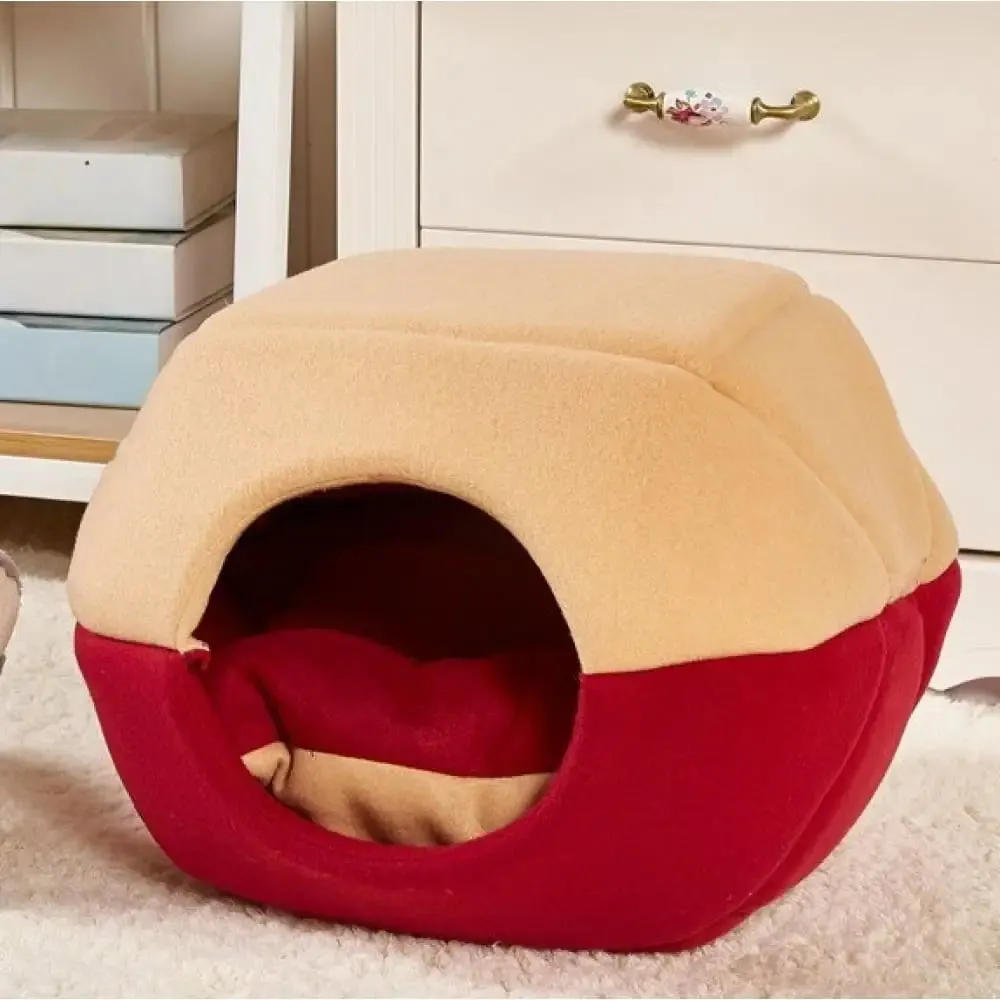 3 Colors Washable Dual-use High-quality Short Flush Cozy Pet House for Dogs