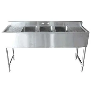 38" STANDARD BAR SINKS - 1 BOWLS LEFT & RIGHT DRAINBOARDS
