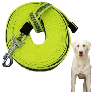 5m 10m 15m Reflective Rubber Leash for Dog - Green