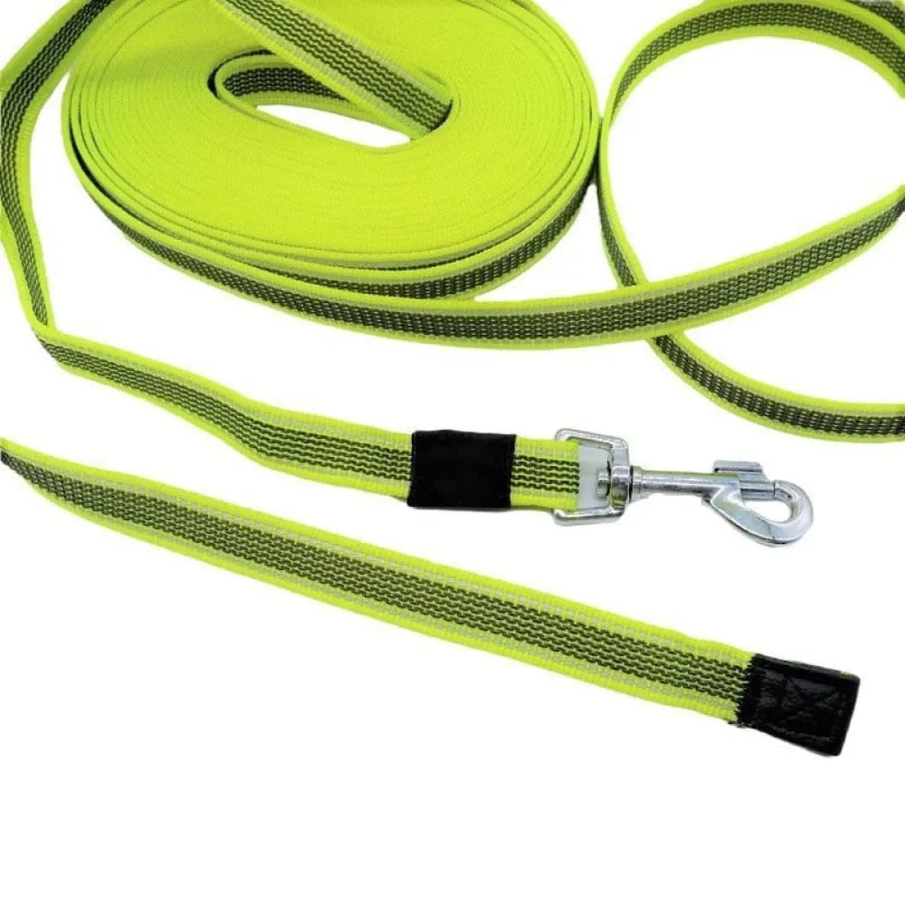 5m 10m 15m Reflective Rubber Leash for Dog - Green
