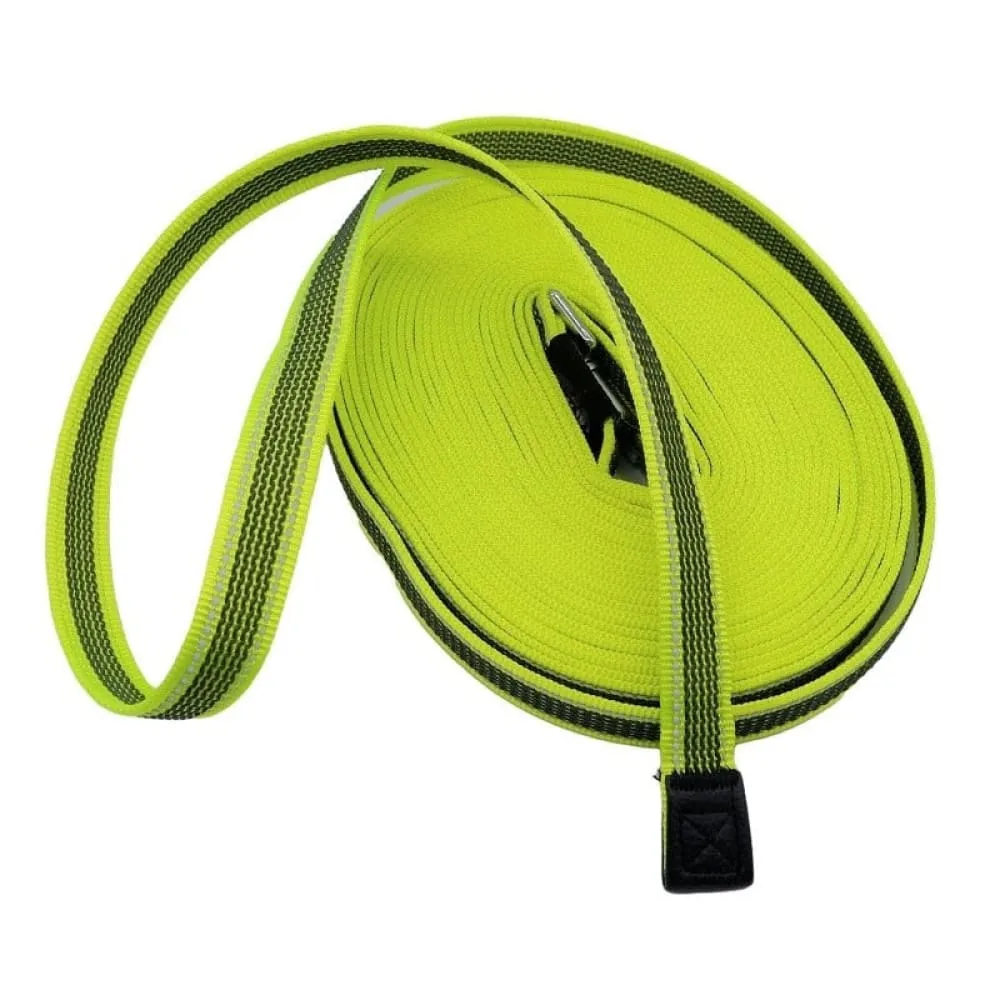 5m 10m 15m Reflective Rubber Leash for Dog - Green