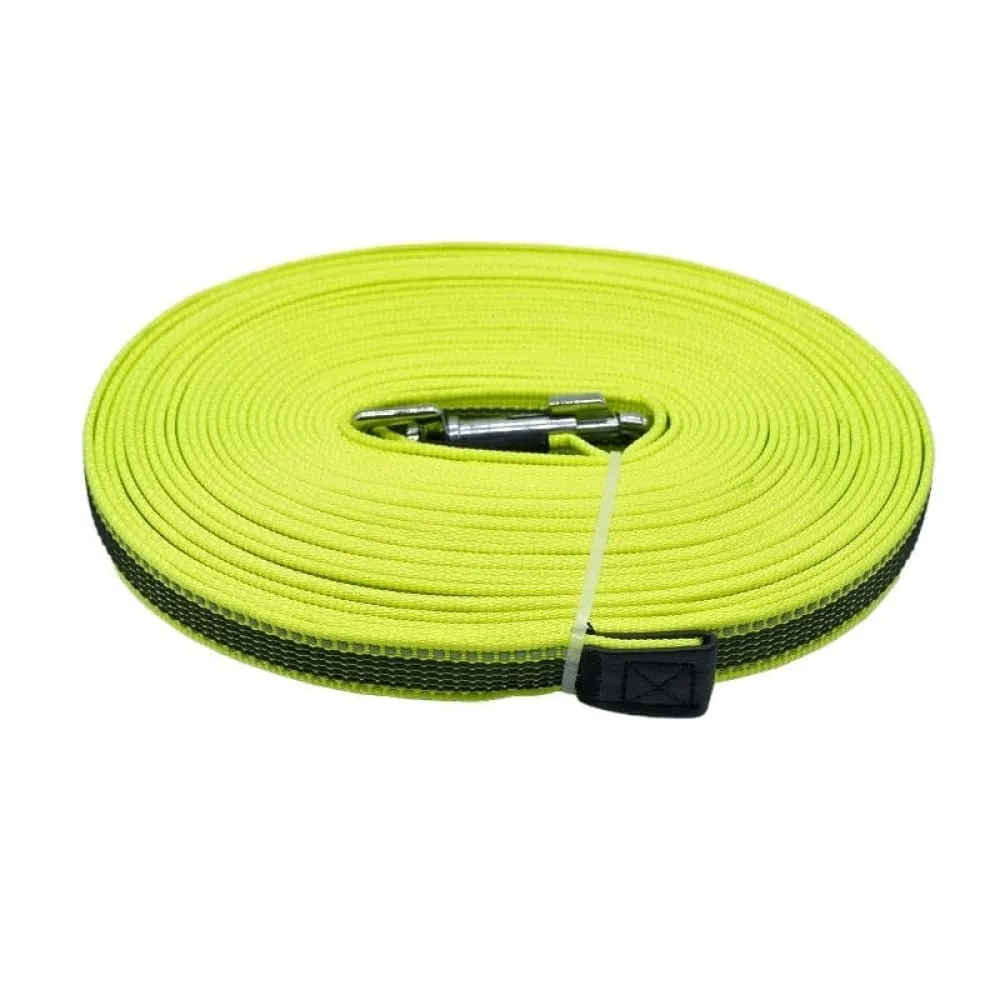 5m 10m 15m Reflective Rubber Leash for Dog - Green