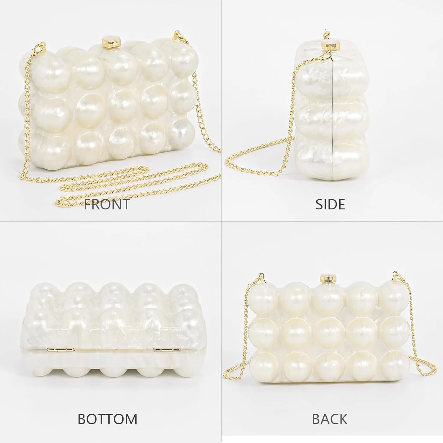Acrylic Purses For Women,Small Crossbody Bag Elegant Wedding Bride Purse Designer Dupes Dress Evening Luxury Handbags