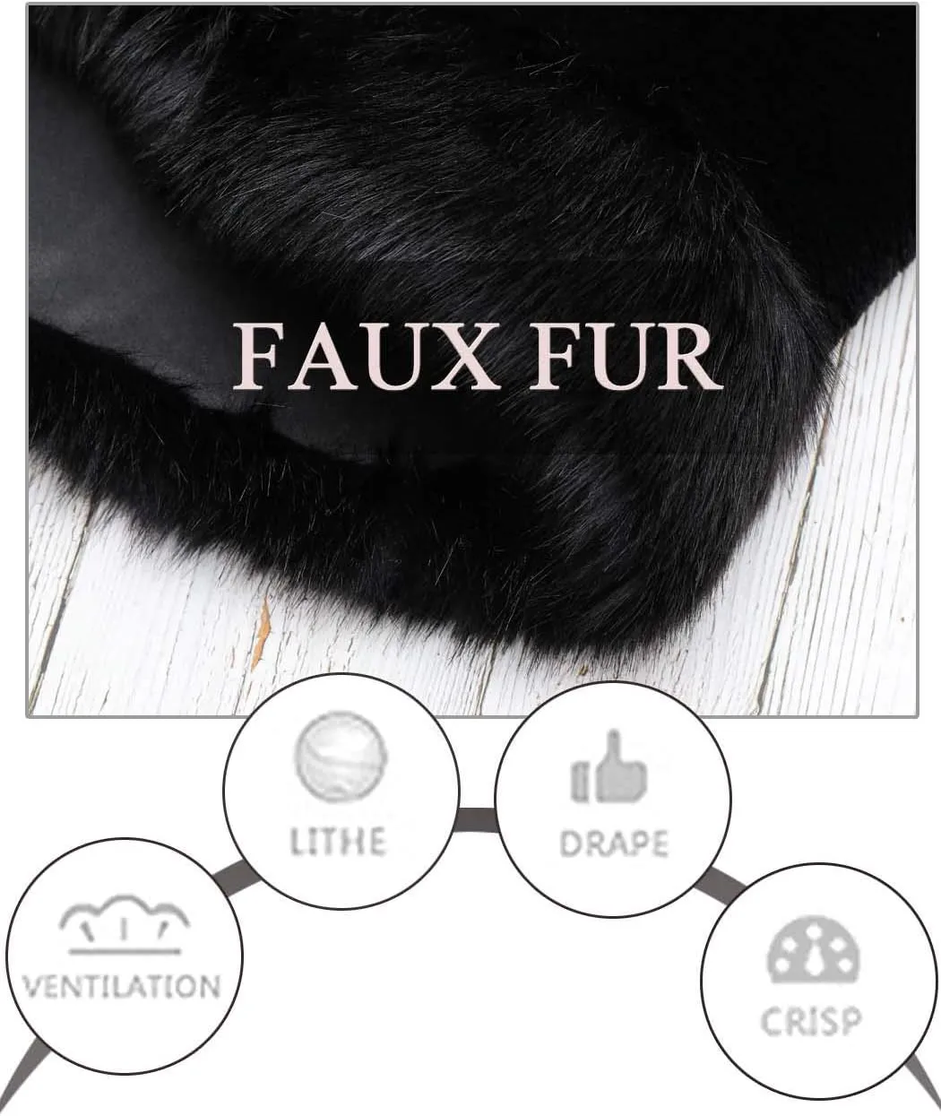 Aukmla Women Faux Fur Bolero Shrugs Winter Wedding Fur Jacket Long Sleeves Evening Fur Shawls Wraps for Bride and Bridesmaid