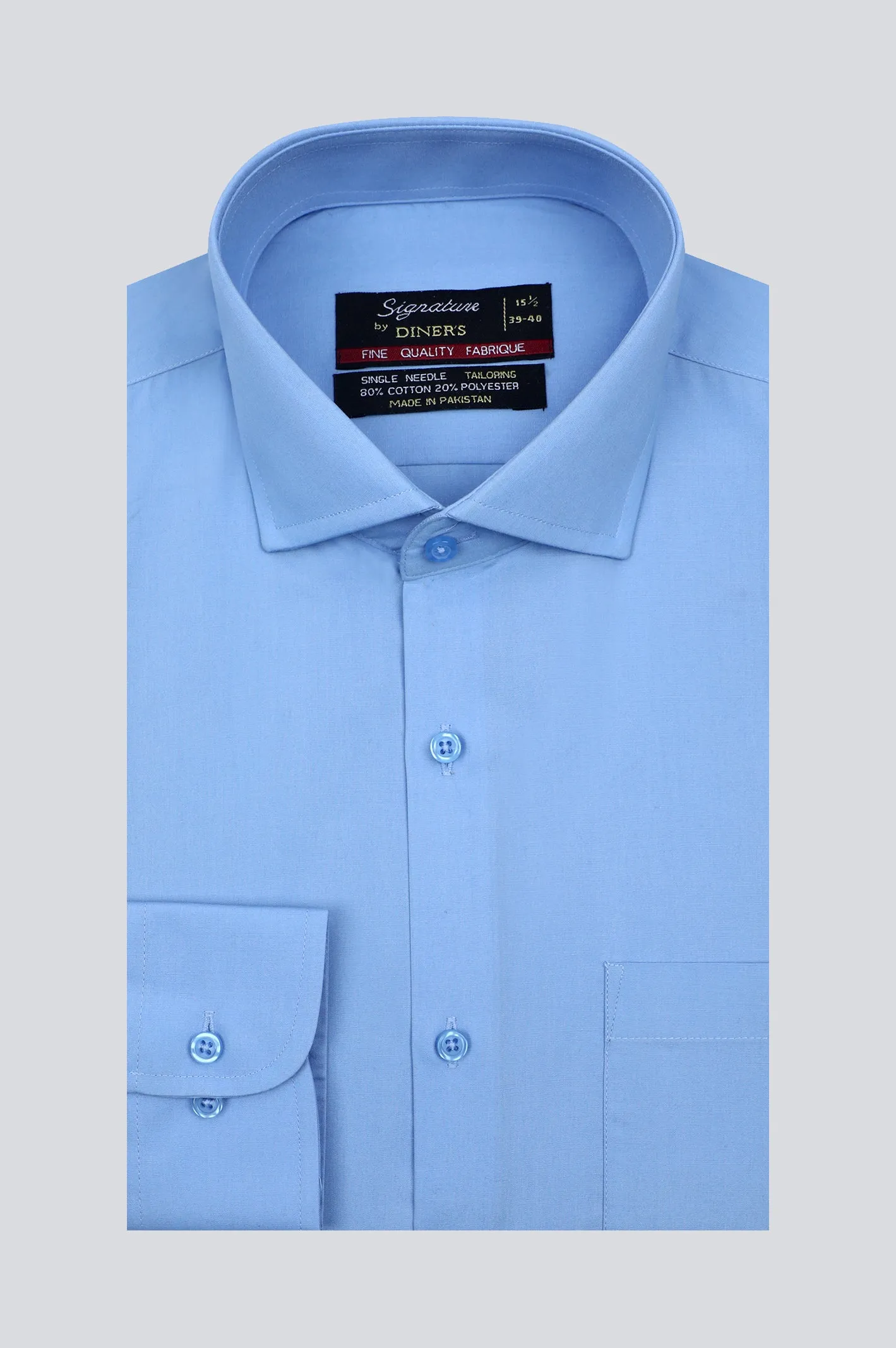 Blue Plain Formal Man Shirt