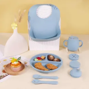 Bpa Free Silicone Baby Feeding Plates Set-مجموعة أطباق تغذية