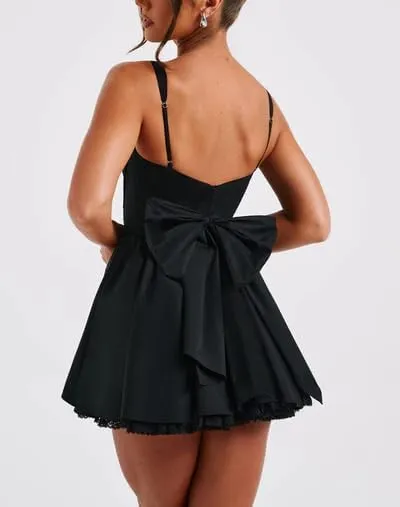 College Graduation Dresses for Women Y2k Corset Backless Party Club Mini Dress Teens Flowy Ruffle Sexy Short Dress