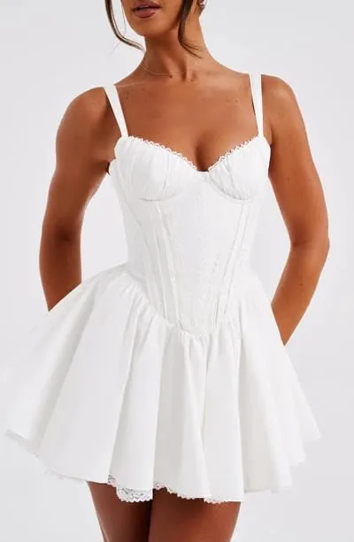 College Graduation Dresses for Women Y2k Corset Backless Party Club Mini Dress Teens Flowy Ruffle Sexy Short Dress