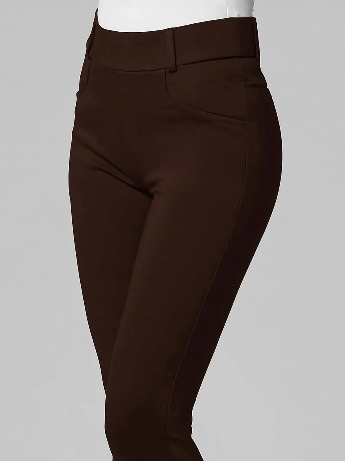 Conceited Dress Pants for Women with Pockets - Stretch Ponte Fabric - Wear to Work - Tummy Control (Available in Plus Size)