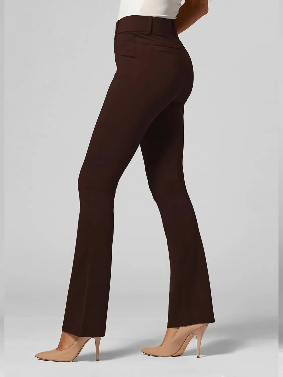 Conceited Dress Pants for Women with Pockets - Stretch Ponte Fabric - Wear to Work - Tummy Control (Available in Plus Size)