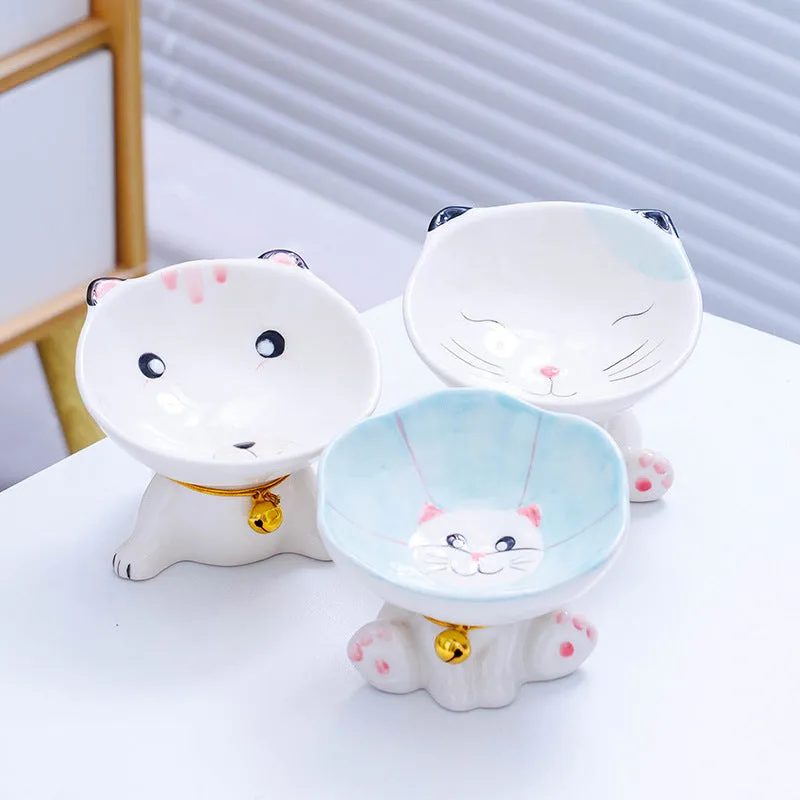 Cute Ceramic Cat & Dog Bowl