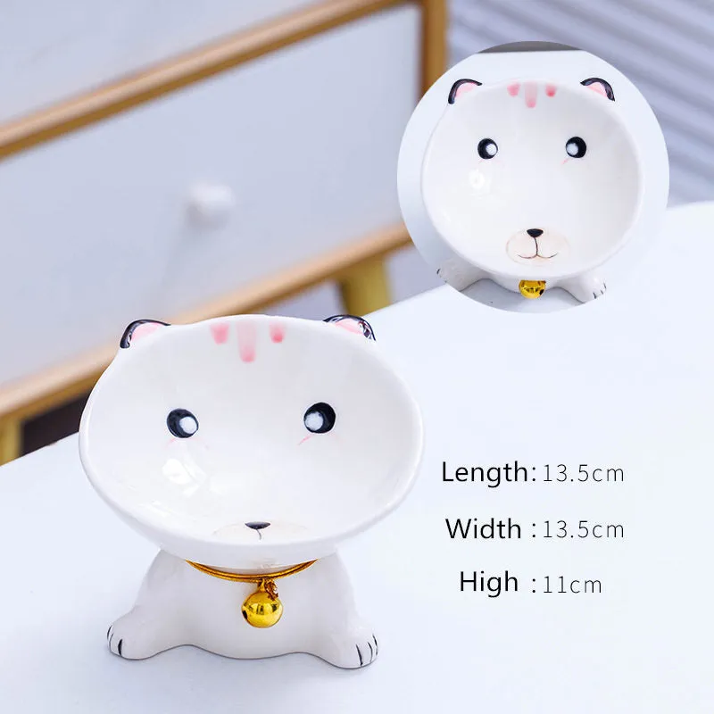Cute Ceramic Cat & Dog Bowl