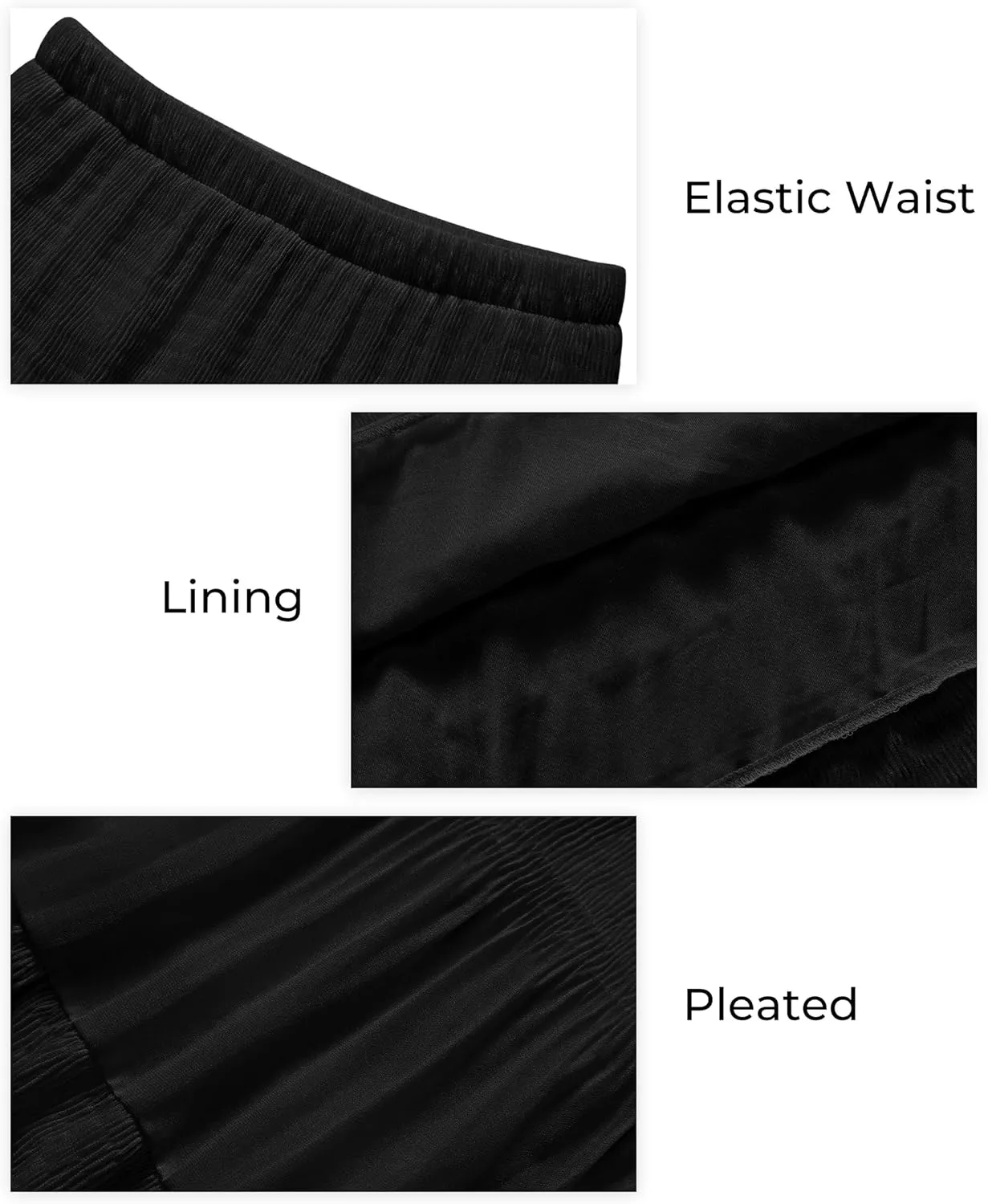 CYiNu Women's Chiffon Elastic High Waist Tiered Pleated Floral Printed A-Line Boho Long Maxi Skirts