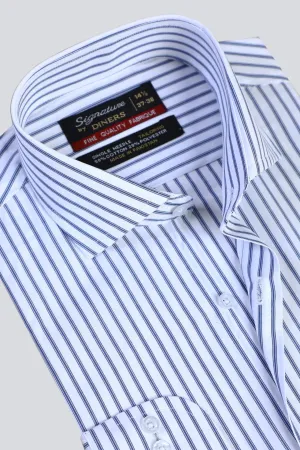 Dark Blue Pinstripe Formal Shirt