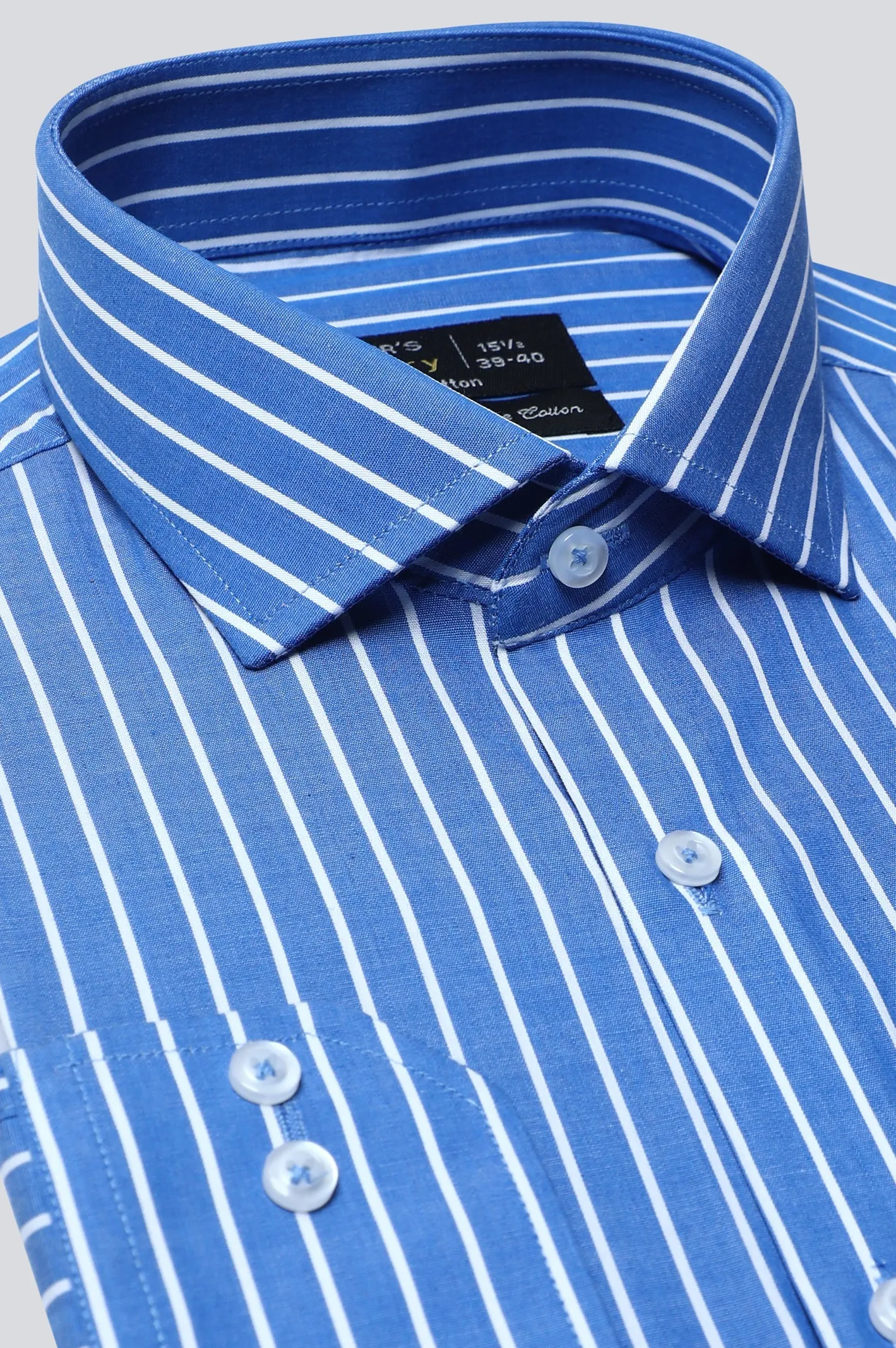 Dark Blue Stripe Formal Shirt