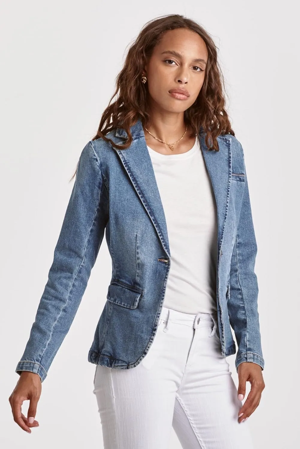 DEAR JOHN Minah Denim Blazer Women's Jacket