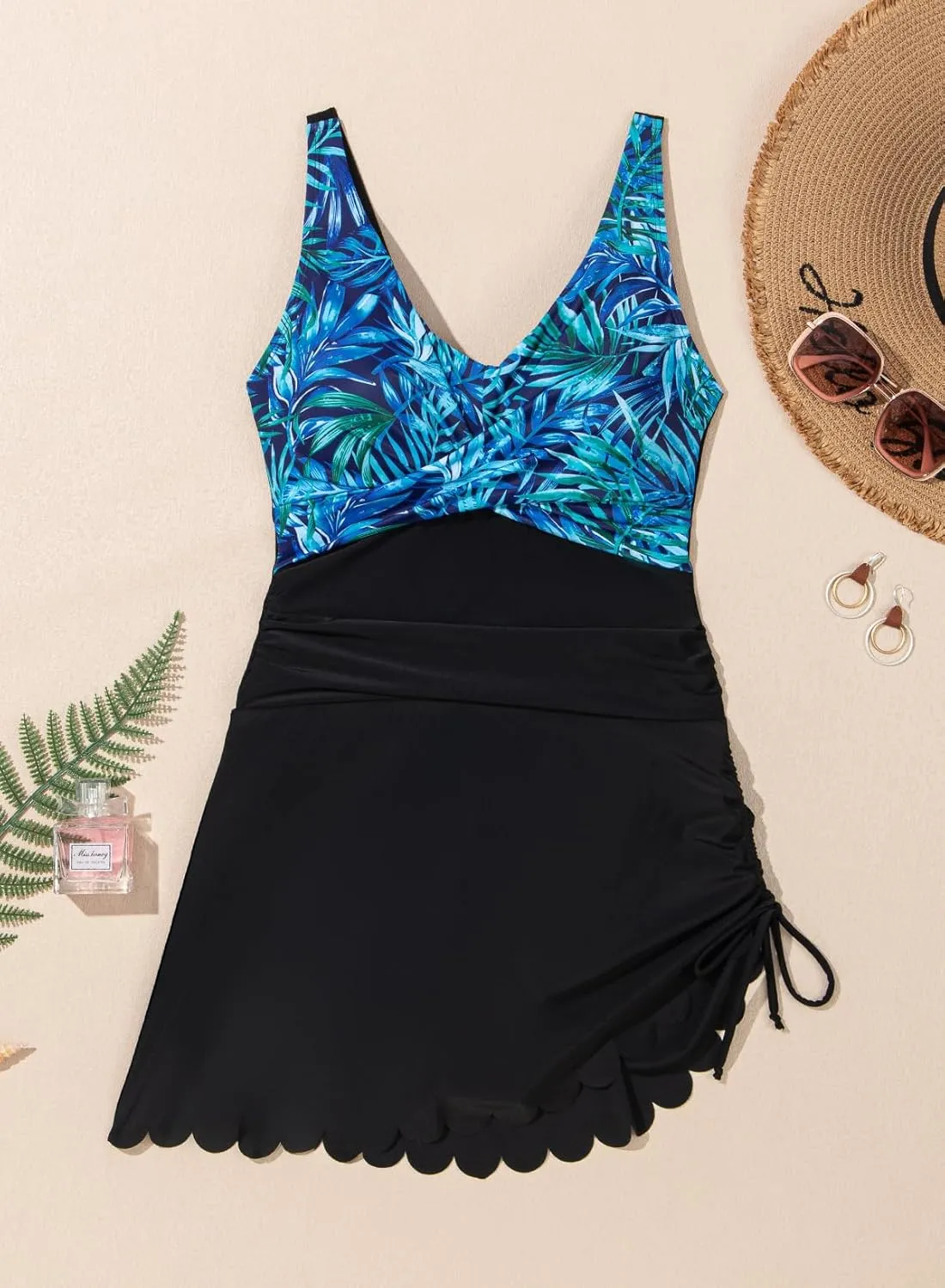 Dokotoo One Piece Swimdress Swimsuits for Women 2025 Tummy Control Swimwear Dresses Summer Skirt Bathing Suit
