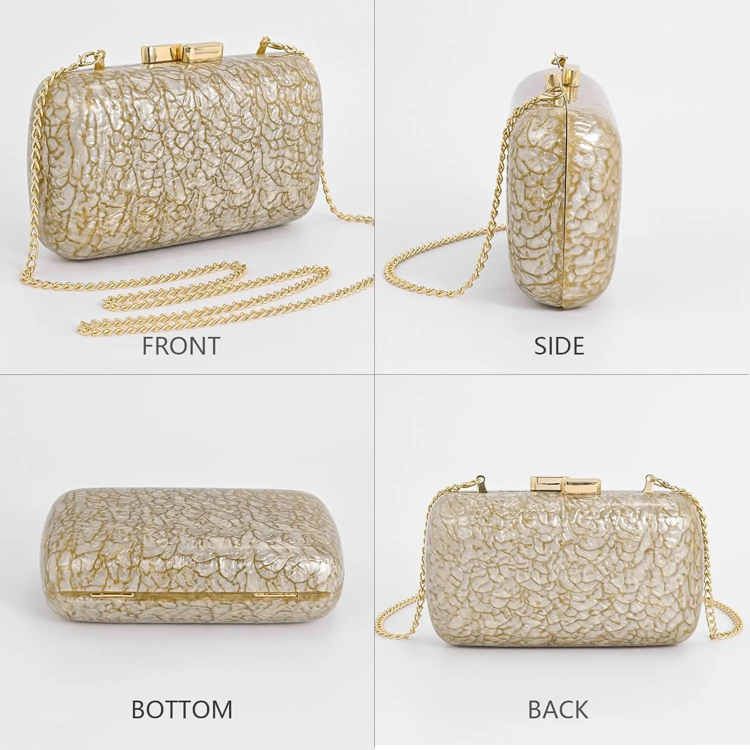 Elegant Acrylic Purses For Women Trendy,Evening Clutch Purse Square Shoulder Crossbody Bag Mini Party Prom Luxury
