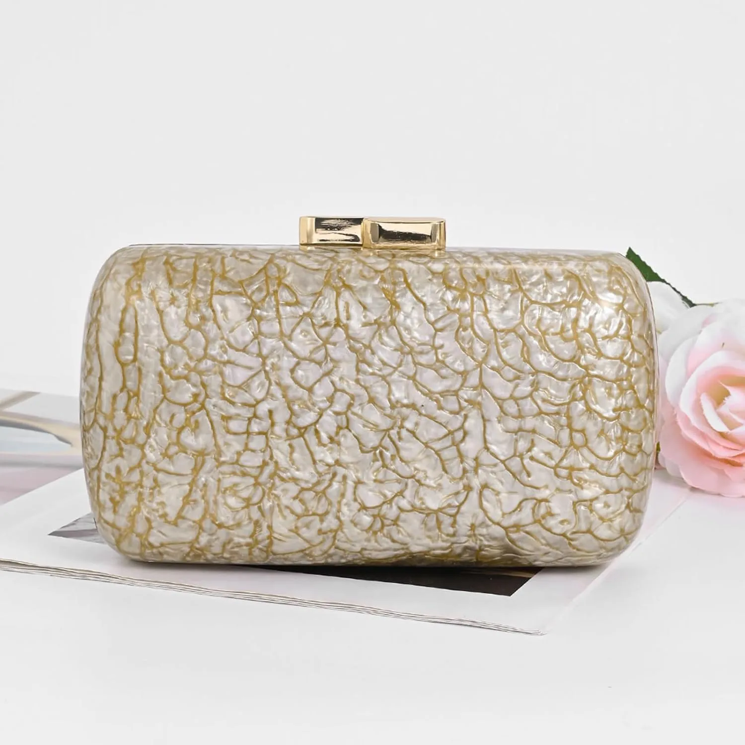 Elegant Acrylic Purses For Women Trendy,Evening Clutch Purse Square Shoulder Crossbody Bag Mini Party Prom Luxury