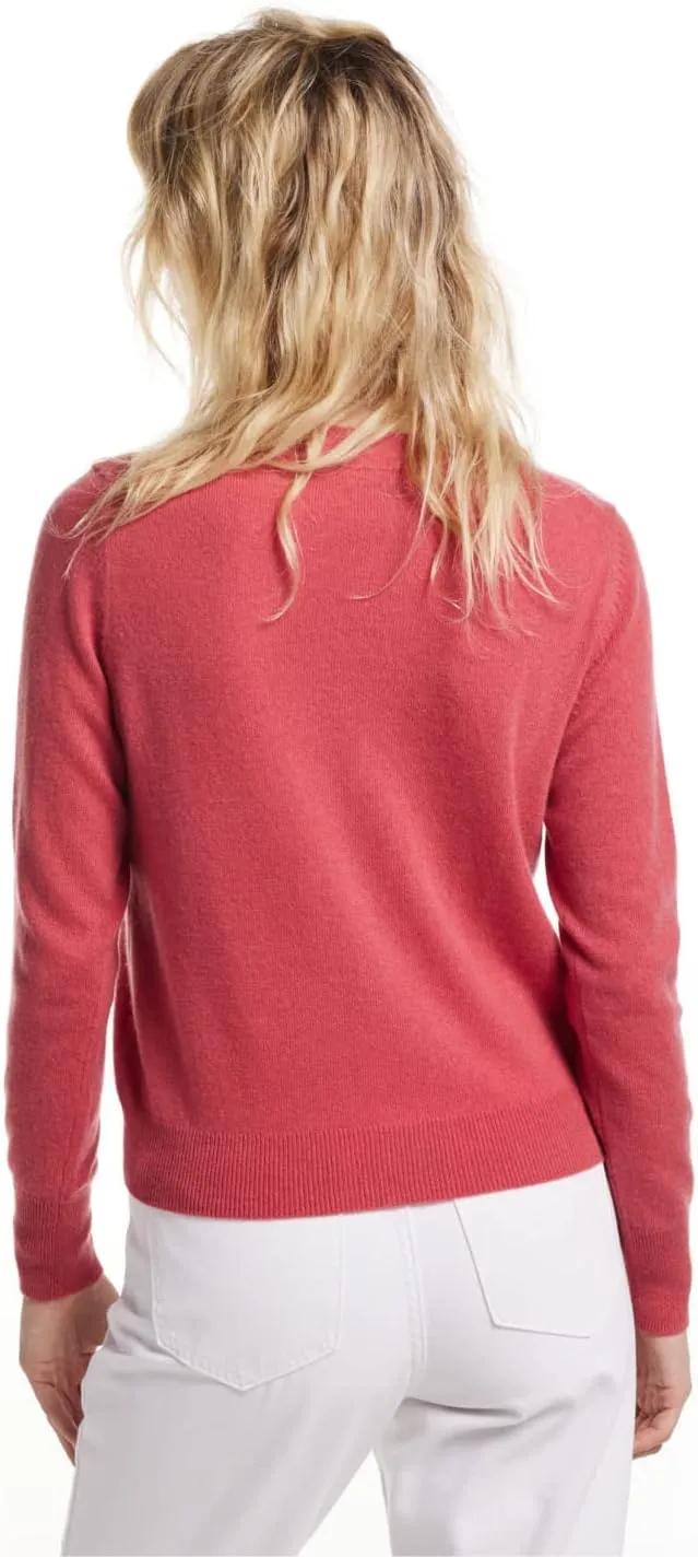 EURKEA Women's V Neck 100% Cashmere Cardigan Sweater, Pullover Winter Top for Women, Gifts Ready