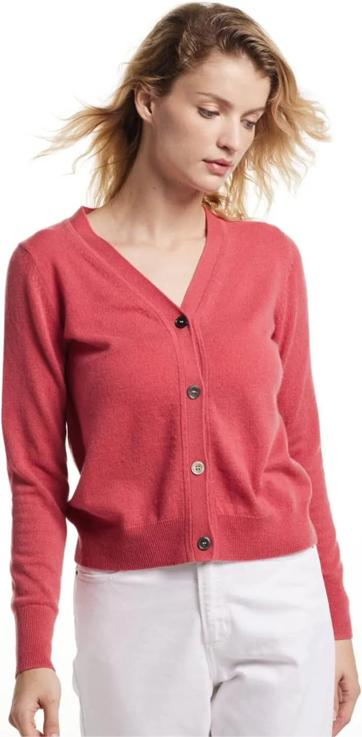 EURKEA Women's V Neck 100% Cashmere Cardigan Sweater, Pullover Winter Top for Women, Gifts Ready