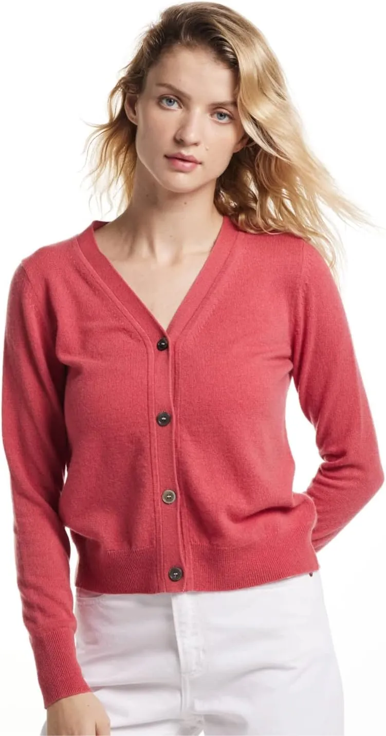 EURKEA Women's V Neck 100% Cashmere Cardigan Sweater, Pullover Winter Top for Women, Gifts Ready
