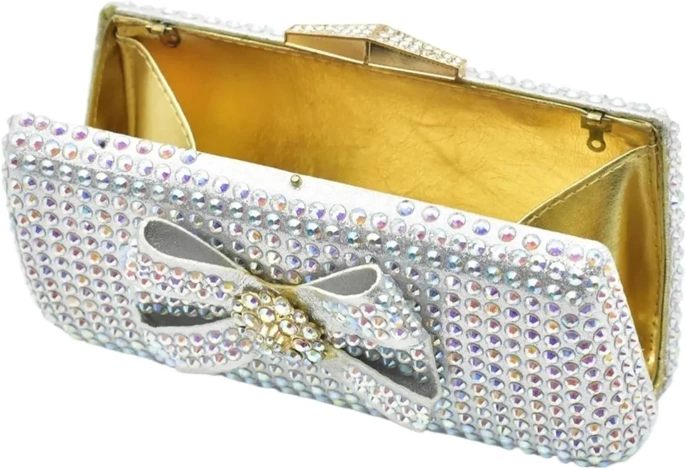 Evening Bag Evening Clutch Purses Bag Shiny Crystal Clutch Purse Party Banquet Bag(Red)