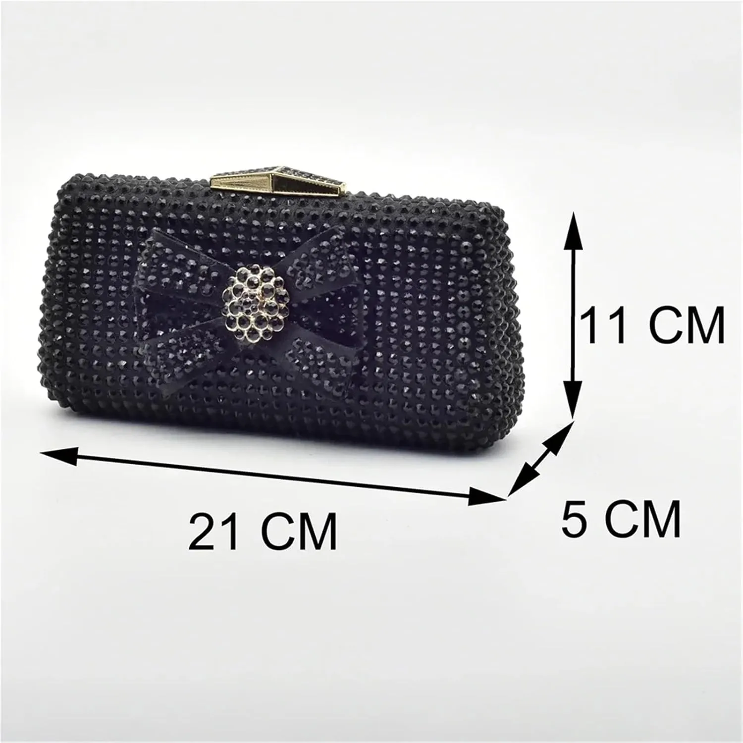 Evening Bag Evening Clutch Purses Bag Shiny Crystal Clutch Purse Party Banquet Bag(Red)