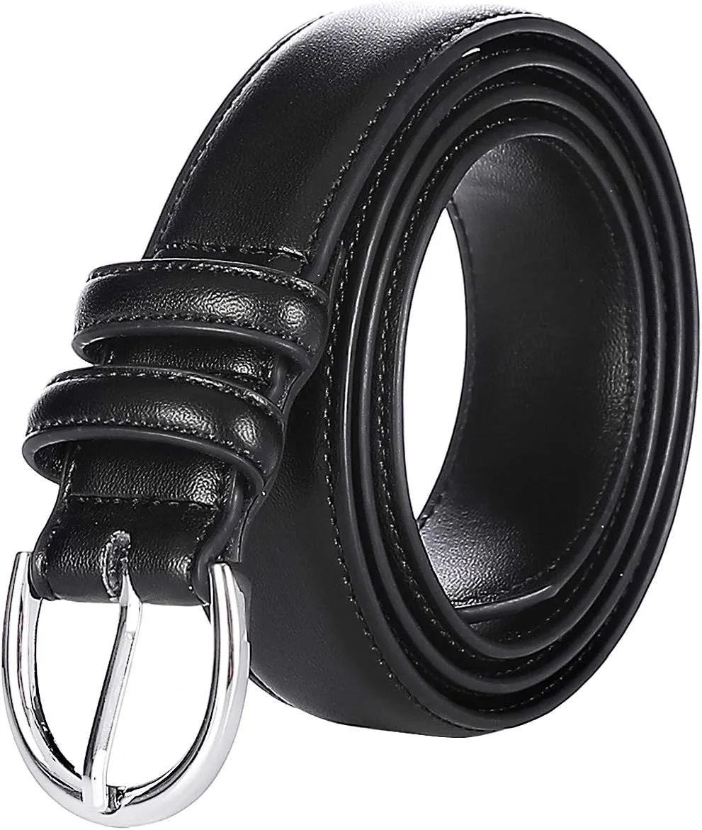 Falari Women Genuine Leather Belt Fashion Dress Belt With Single Prong Buckle 6028-31 Colors