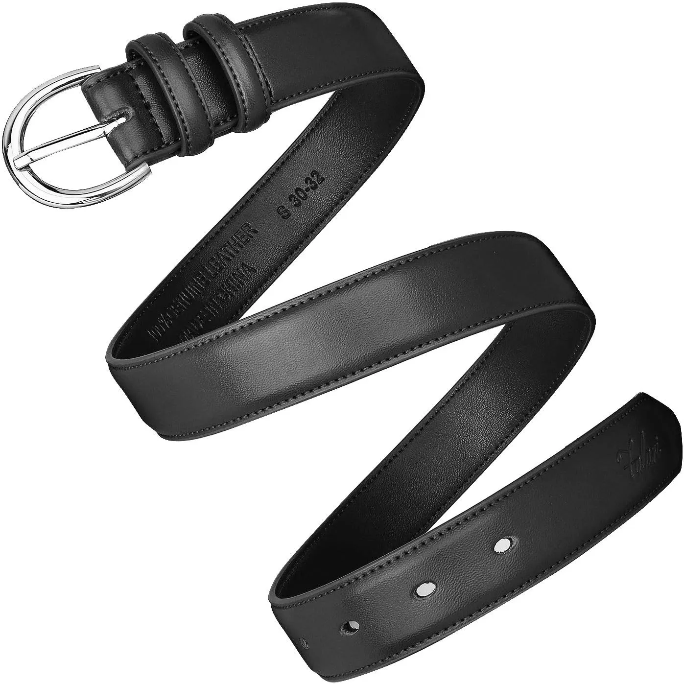 Falari Women Genuine Leather Belt Fashion Dress Belt With Single Prong Buckle 6028-31 Colors