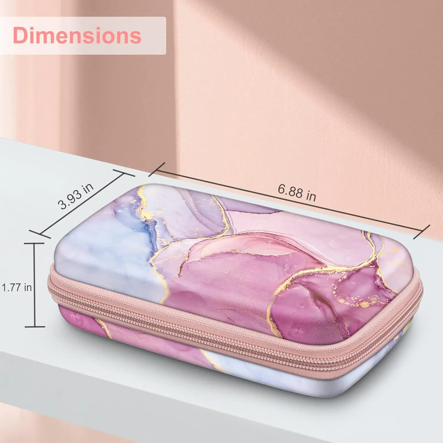 Fintie Protective Case for Kodak Step/Mini 2 HD/PRINTOMATIC/Kodak Smile Camera & Printer - Shockproof Hard Shell Carrying Case with Inner Pocket, Glittering Marble
