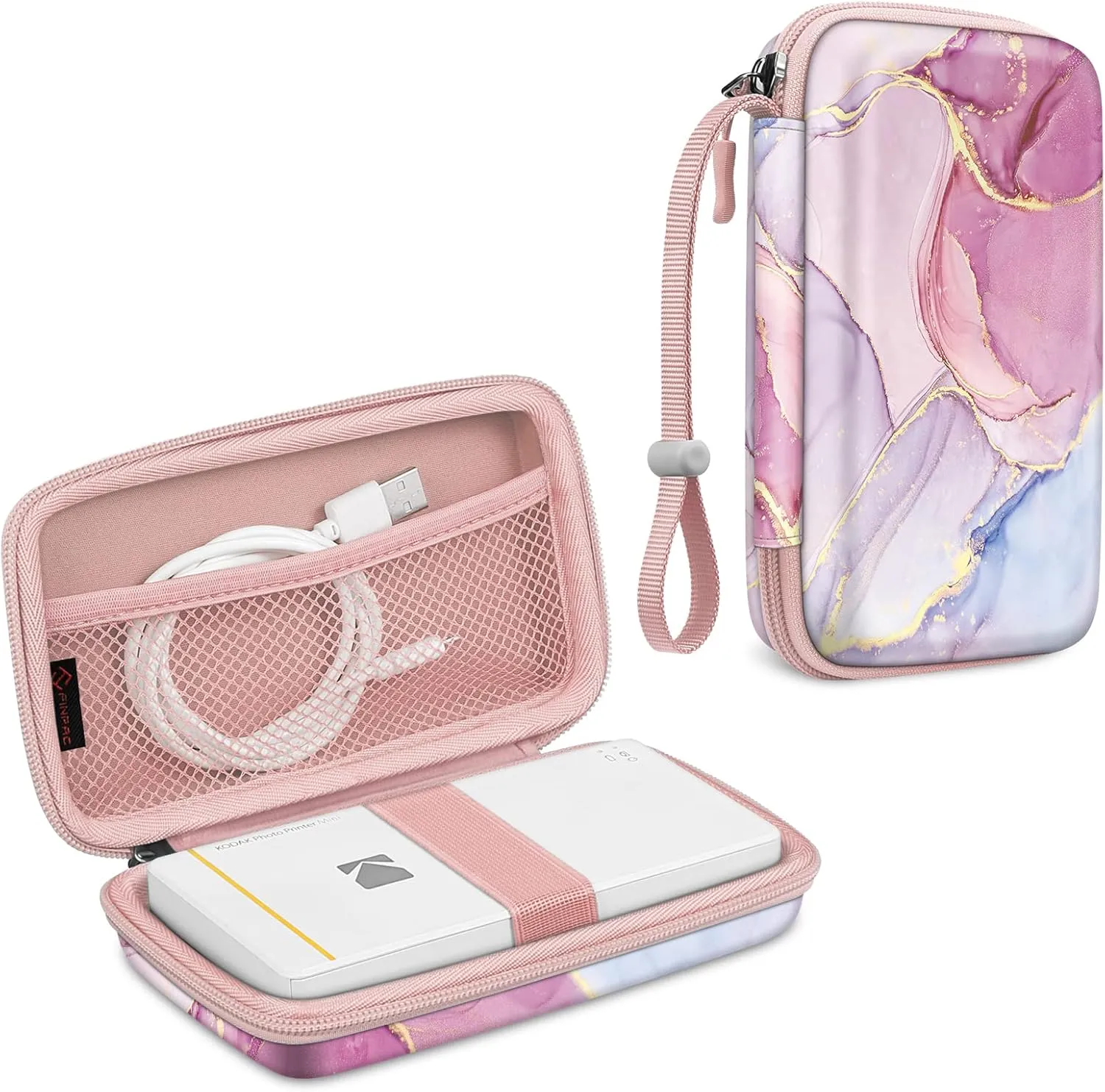 Fintie Protective Case for Kodak Step/Mini 2 HD/PRINTOMATIC/Kodak Smile Camera & Printer - Shockproof Hard Shell Carrying Case with Inner Pocket, Glittering Marble
