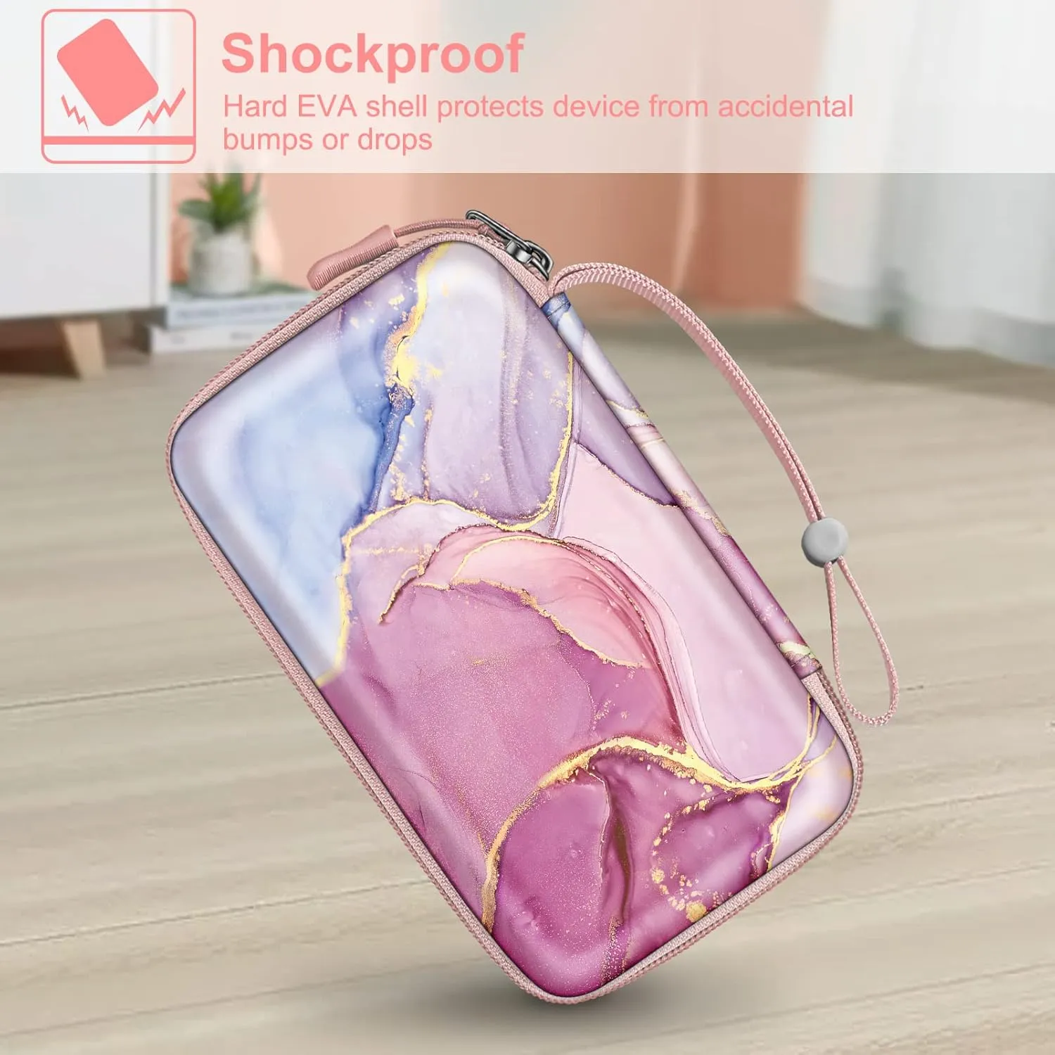 Fintie Protective Case for Kodak Step/Mini 2 HD/PRINTOMATIC/Kodak Smile Camera & Printer - Shockproof Hard Shell Carrying Case with Inner Pocket, Glittering Marble