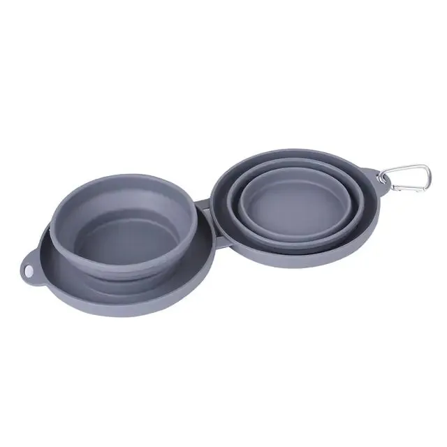 Foldable Double Bowl Feeder