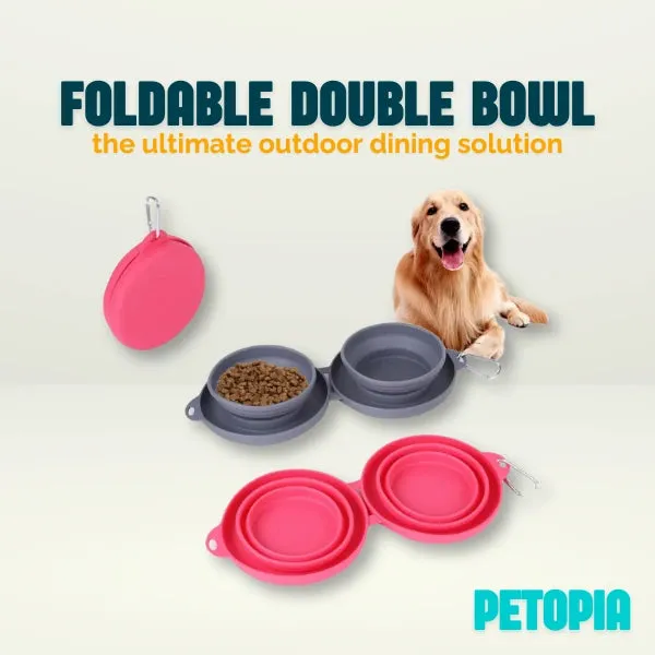 Foldable Double Bowl Feeder