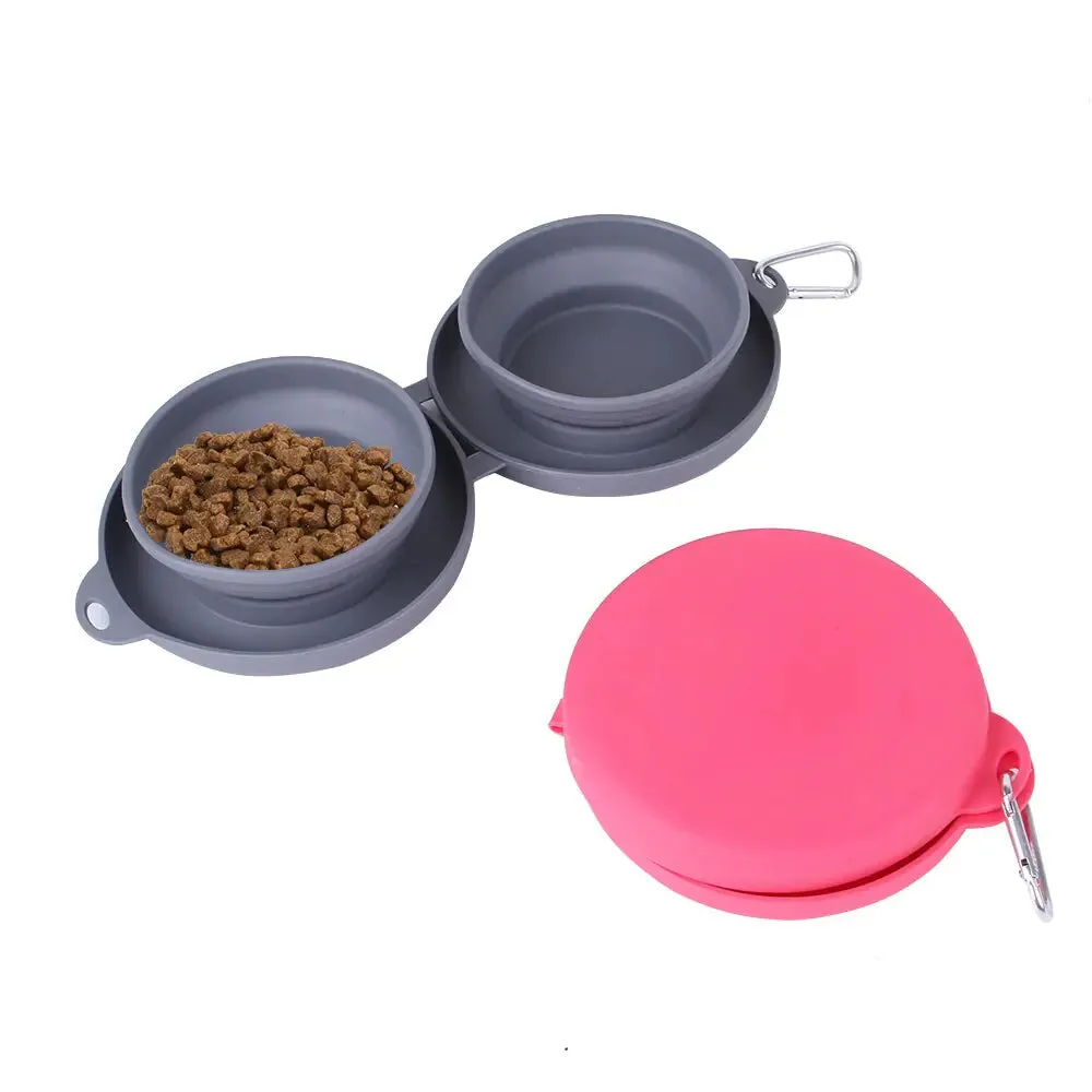Foldable Double Bowl Feeder