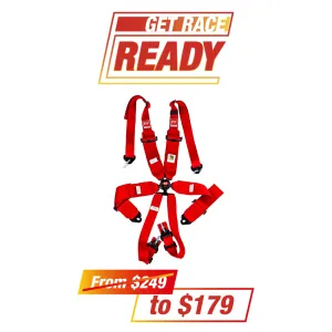 FT PRO 6 Point Camlock Racing Harness FIA 2/3"