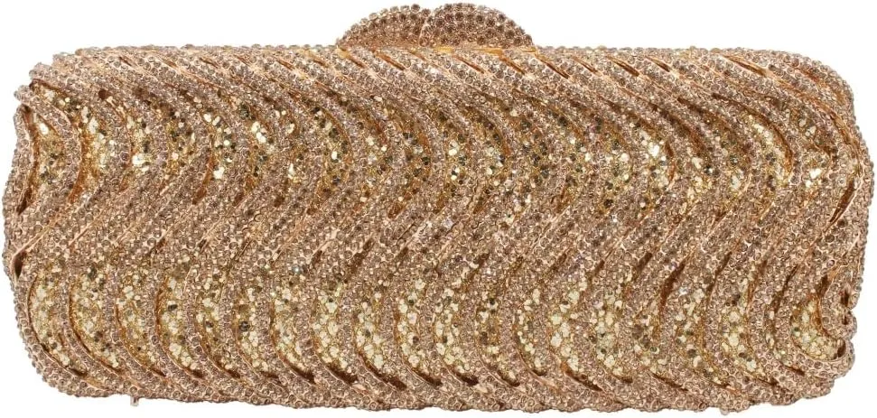 Glitter Rhinestone Evening Bag Luxury Square Crystal Evening Clutch Purse Wedding Party Prom Handbag for Women