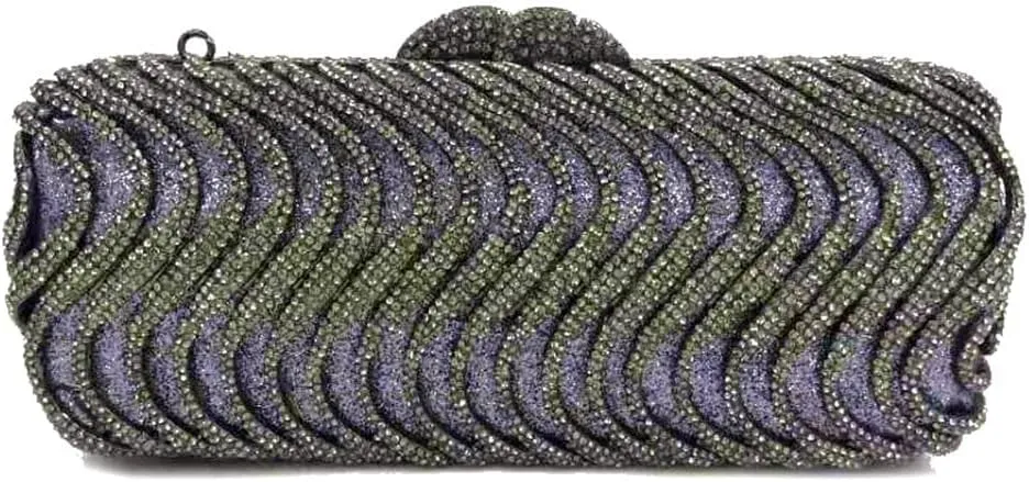 Glitter Rhinestone Evening Bag Luxury Square Crystal Evening Clutch Purse Wedding Party Prom Handbag for Women