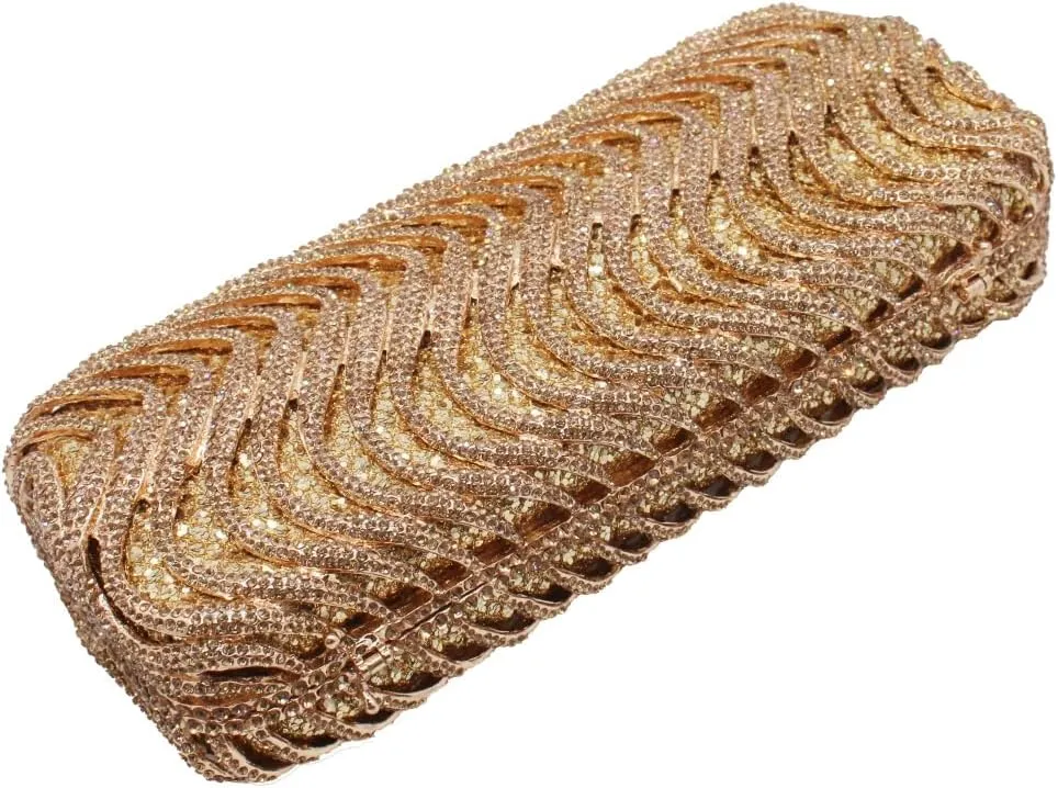 Glitter Rhinestone Evening Bag Luxury Square Crystal Evening Clutch Purse Wedding Party Prom Handbag for Women