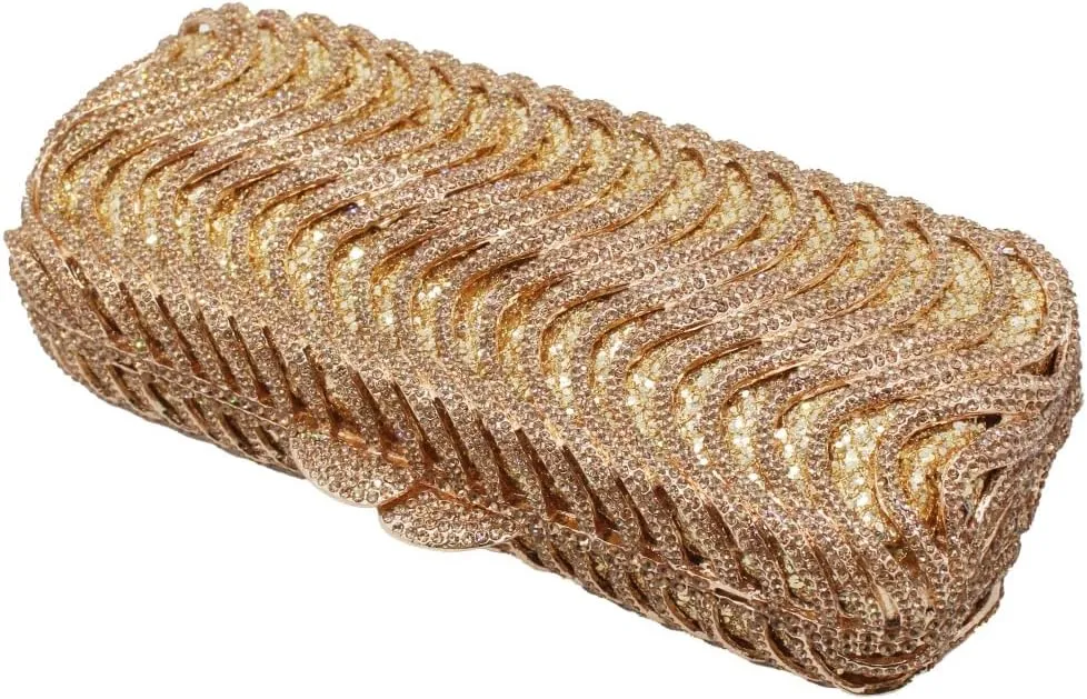 Glitter Rhinestone Evening Bag Luxury Square Crystal Evening Clutch Purse Wedding Party Prom Handbag for Women