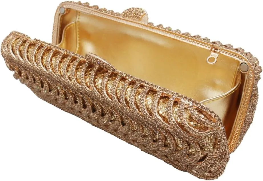Glitter Rhinestone Evening Bag Luxury Square Crystal Evening Clutch Purse Wedding Party Prom Handbag for Women