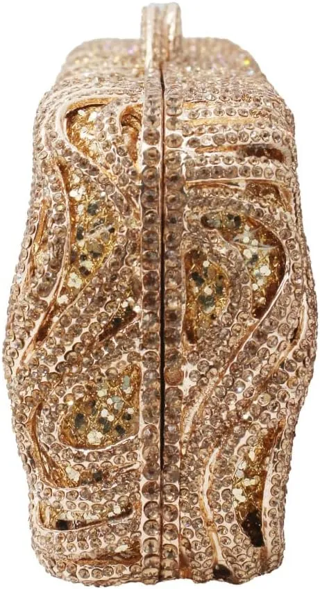 Glitter Rhinestone Evening Bag Luxury Square Crystal Evening Clutch Purse Wedding Party Prom Handbag for Women