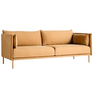Hay Silhouette sofa 3-seater, linara 142/silk cognac/oiled oak